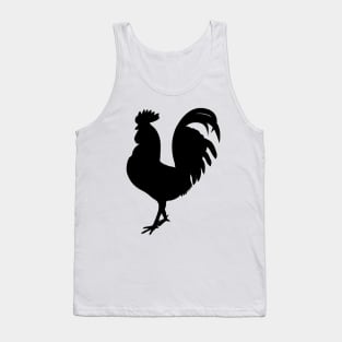 Chicken Rooster Silhouette Tank Top